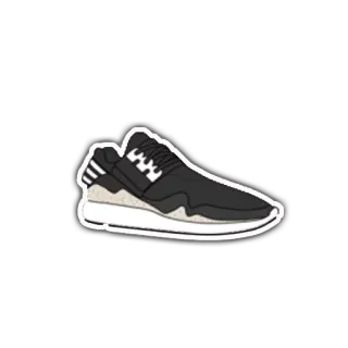 👟 sepatu, sneaker, alas kaki, hitam, putih, pakaian telegram sticker