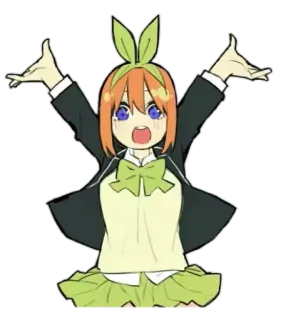 😆 Yotsuba Nakano The Quintessential Quintuplets Anime, Manga, Karakter, Yotsuba Nakano, The Quintessential Quintuplets, Kawaii, Lucu, Kartun whatsapp sticker