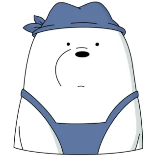 🎀 Ice Bear We Bare Bears Белый медведь, Мы обычные медведи, Мультфильм, Медведь, Белый медведь, Анимация, Милый, Наклейка telegram sticker