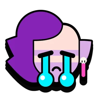 😭 哭泣, 悲伤, 表情, 紫色, 眼泪 telegram sticker