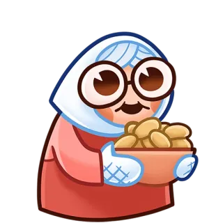 🥮 nonna, forno, nonna, biscotti, anziana, dessert, cibo whatsapp sticker