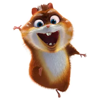 😃 Chomik, Gryzoń, Kreskówka, Zwierzę, Słodkie, Zabawne telegram sticker