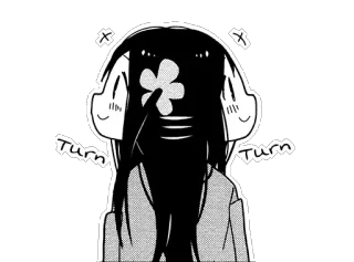 🙄 TURN TURN Anime, Manga, Flor, Girar telegram sticker