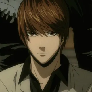 ⚖ Light Yagami Death Note Anime, Manga, Sérieux, Étudiant, Protagoniste telegram sticker