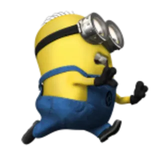 😀 Minion Despicable Me Minion, Kartun, Kuning, Karakter, Berlari telegram sticker