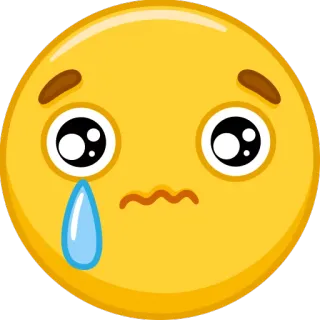😢 Emoji, Pleurs, Triste, Larme, Sentiment, Expression telegram sticker