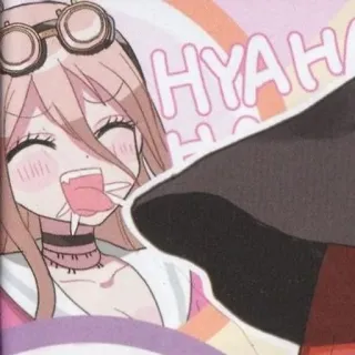 🔩 Miu Iruma Danganronpa V3: Killing Harmony HYAHO anime, cartoon, character, female, vampire, fangs telegram sticker