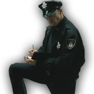 👮 Polizist, Polizei, Schreiben, Notizbuch, Uniform whatsapp sticker