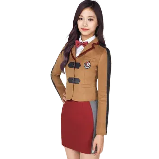 😊 tzuyu, kpop, twice, idol, seragam sekolah, korea whatsapp sticker