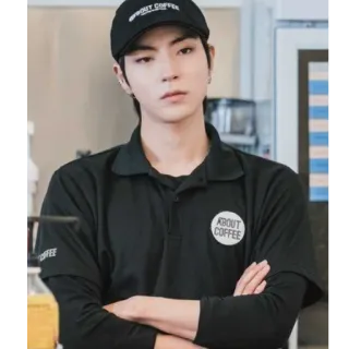 💕 ABOUT COFFEE caffè, uomo, uniforme, dipendente, bevanda, caffè telegram sticker