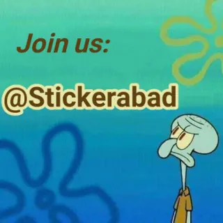 ⚓️ Squidward SpongeBob SquarePants Join us:
@Stickerabad calamare, bob l'éponge, dessin animé, nickelodeon, triste telegram sticker