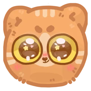 😼 кот, милый, каваий, животное, стикер, иллюстрация, мультфильм whatsapp sticker