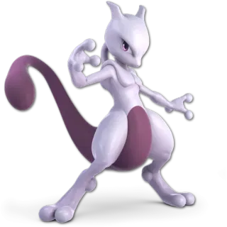 🍆 Mewtwo Pokemon Mewtwo, Pokémon, Psychisch, Vechthouding, Videogame, Personage telegram sticker