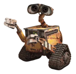 ☺️ Wall-E WALL-E robot, kreskówka, animacja, postać telegram sticker