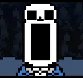 😱 Sans Undertale kerangka, Undertale, pixel art, permainan video telegram sticker