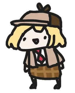 🔎 Amelia Watson vtuber, anime, detective, cute, sticker telegram sticker