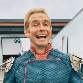 🇺🇸 Homelander The Boys Superheld, Bösewicht, Fernsehserie, böse, Kostüm whatsapp sticker