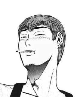 😮 Merokok, Rokok, Manga, Anime, Pria, Ilustrasi telegram sticker