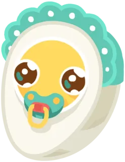 👶 baby, cartoon, cute, pacifier, infant, newborn telegram sticker