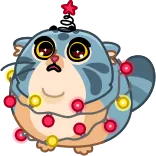 🤩 katze, weihnachten, aufkleber, süß, festlich, feiertag telegram sticker