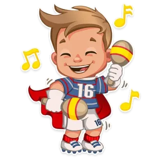 🧐 kartun, marakas, musik, senang, perayaan, bahagia, anak, superhero telegram sticker