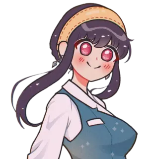 ☺️ Anime, Cartoon, Mädchen, lächelnd, Frau, Charakter telegram sticker