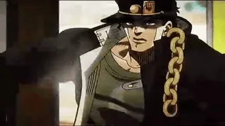 🎰 Jotaro Kujo JoJo's Bizarre Adventure อนิเมะ, ต่อสู้, โซ่, จริงจัง, แอนิเมชั่น, หมวก telegram sticker