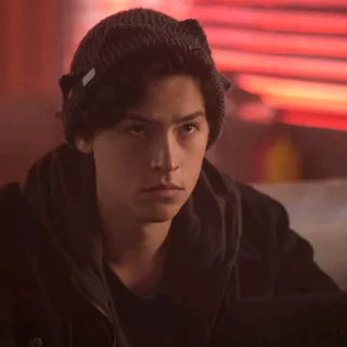 🍁 Jughead Jones Riverdale Jughead Jones, Riverdale, Cole Sprouse, Drama adolescente, Série de TV, Personagem, Chapéu, Retrato telegram sticker