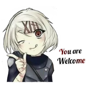 🙌 You are Welcome Аниме, Манга, Приветствие, Добро пожаловать telegram sticker