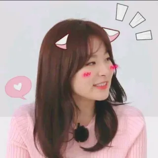 💘 orejas de gato, corazón, rubor, lindo, mujer telegram sticker