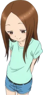😊 Takagi Teasing Master Takagi-san Anime, Chica, Linda, Takagi, Takagi Experta en Bromas telegram sticker