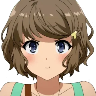 😒 Anime, Ragazza, Cartone animato, Carino telegram sticker