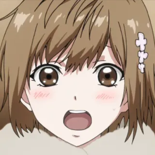 😦 动漫, 女孩, 兴奋, 可爱, 漫画 telegram sticker
