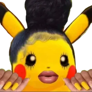 🥺 Pikachu pikachu, pokemon, dessin animé, anime, mème, drôle, personnage telegram sticker