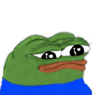 😔 Pepe the Frog pepe, 青蛙, 表情包, 伤心, 网络 telegram sticker