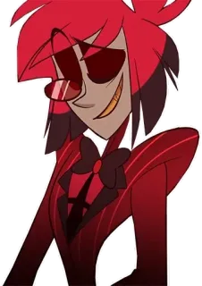 😏 Alastor Hazbin Hotel Hazbin Hotel, Аластор, мультфильм, демон, персонаж telegram sticker