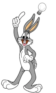 ☝️ Bugs Bunny dibujos animados, conejo, Looney Tunes, ideas, bombilla, pensando telegram sticker