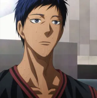 😕 Aomine Daiki Kuroko's Basketball Anime, Kuroko no Basket, Aomine, Daiki Aomine, Pallacanestro, Manga, Sudore telegram sticker