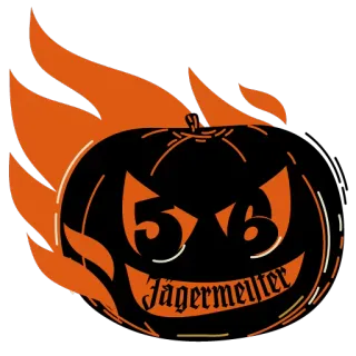 😎 5 6 Jägermeister jagermeister, pumpkin, halloween, alcohol whatsapp sticker