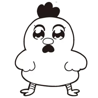 🐥 pollo, cartone animato, carino, uccello telegram sticker