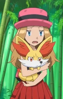 😒 Serena Pokemon Серена, Покемон, Феннекин, Аниме, Мультфильм, Милый whatsapp sticker