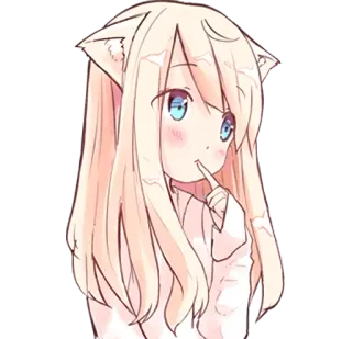 🙄 Anime, Neko, Manga, Mignon, Kawaii, Chibi, Fille whatsapp sticker
