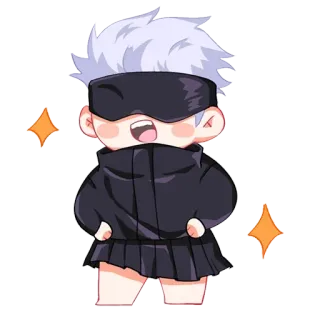 ✨ Gojo Satoru Jujutsu Kaisen Anime, Manga, Gojo Satoru, Jujutsu Kaisen, Chibi, Niedlich telegram sticker