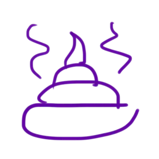 💩 cocô, emoji, engraçado, roxo, desenho animado, desenho whatsapp sticker