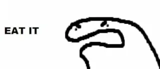 😡 EAT IT eat, angry, funny, food, meme telegram sticker