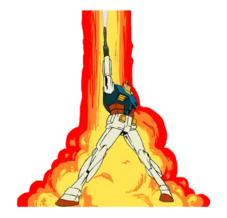 🤖 Гандам, Робот, Мех, Аниме, Оружие, Взрыв, Пистолет telegram sticker