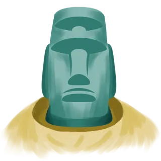 🗿 easter island, statue, moai, monolith, stone, ancient telegram sticker
