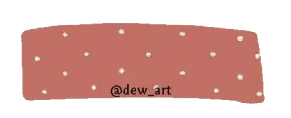 ➖ @dew_art 인스타그램 아이디, 장식, 심플 telegram sticker