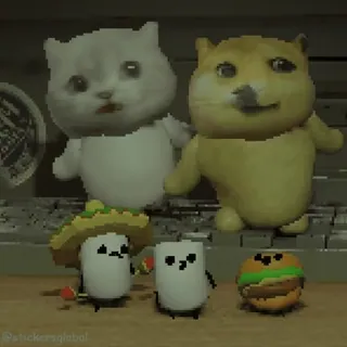 💃 Doge, Cat, Marshmallow Internet Memes telegram sticker