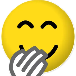 🚀 Emoticon, Lächeln, Hand, Mund, glücklich telegram sticker